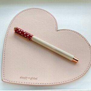 Simply Gilded Mushroom Themed Refillable Ink Pen with rose gold hardware NWOT
